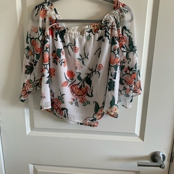 Club Monaco White Floral Print Janou Blouse Size S - Picture 6 of 9